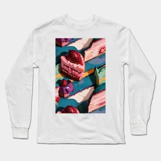 Moody Strawberry cake and Frosting Long Sleeve T-Shirt